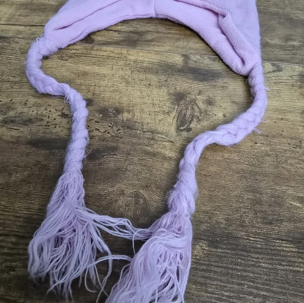 Girls Pink Cat Ear Knit Winter Hat